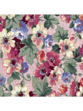 Pink Floral Cotton Fabric Fat Quarter 18x22" For Quilting Craft Projects
